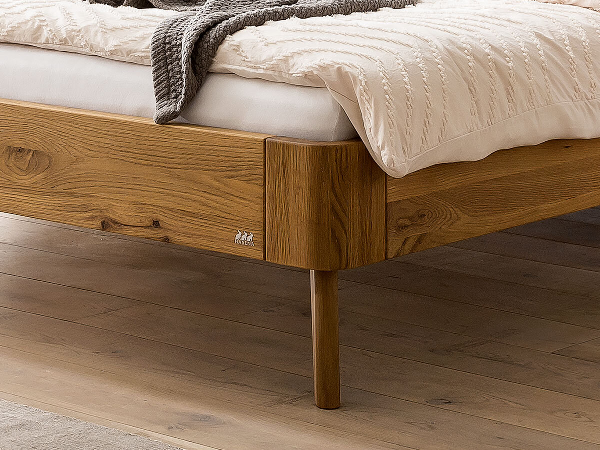 Hasena Massivholzbett Oak Puro Bordo