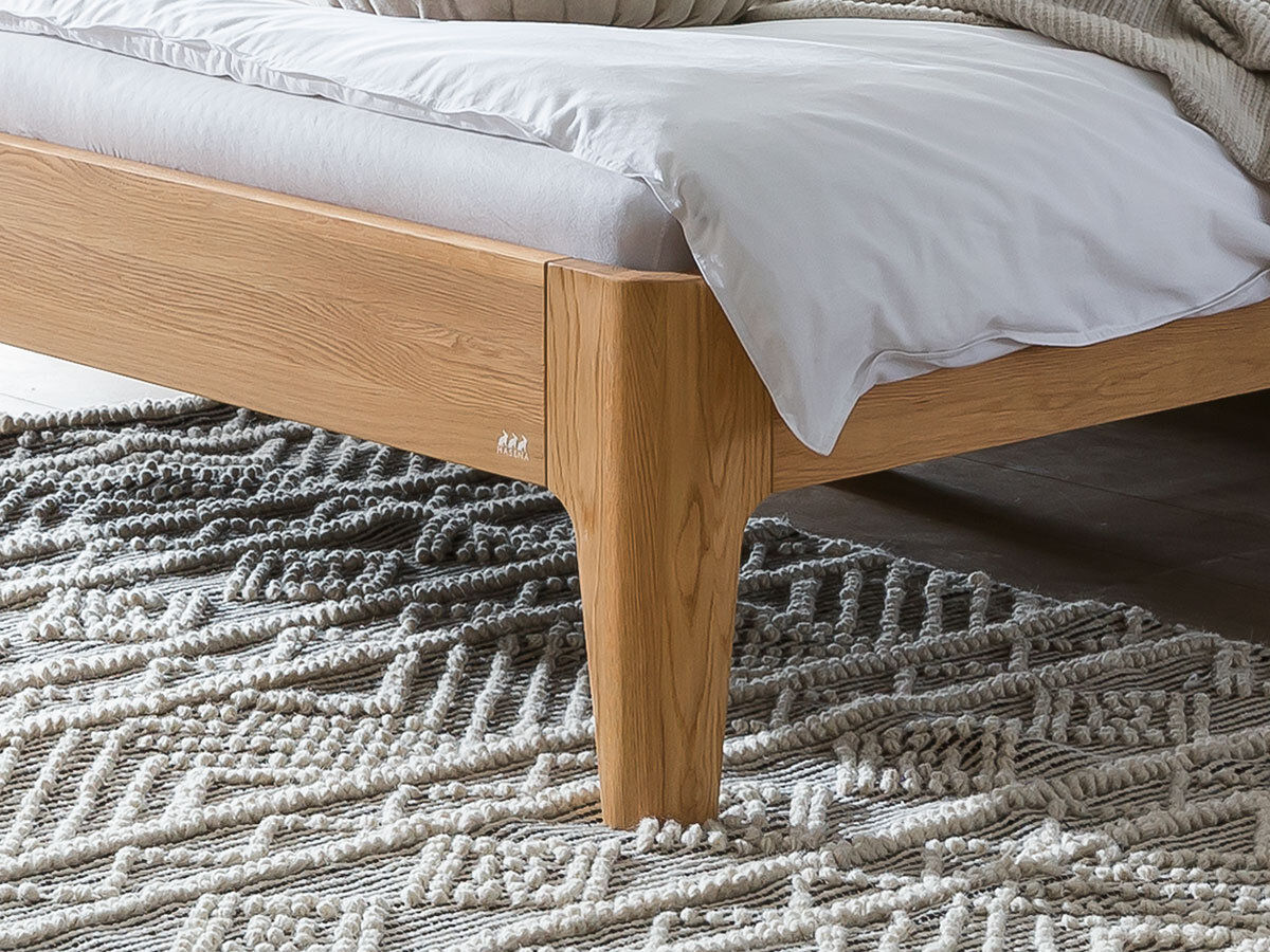 Hasena Oak Bianco Smooth Massivholzbett