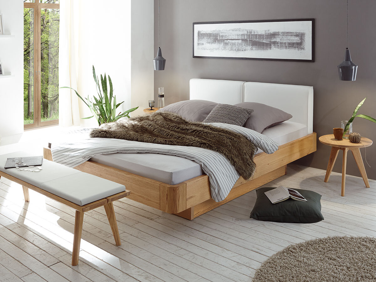 Hasena OAK-Bianco Stauraum Bett Place