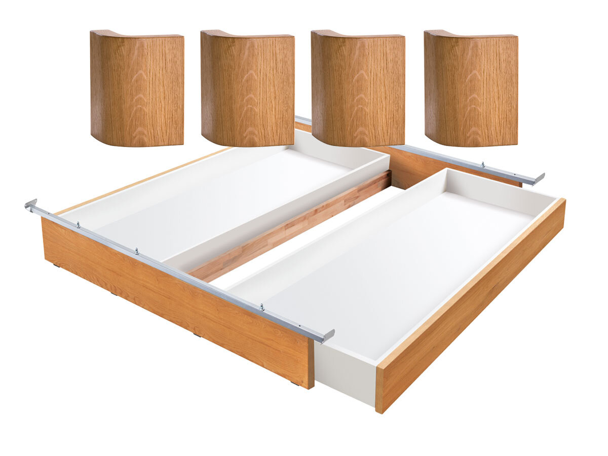 Hasena OAK-Bianco Stauraum Bett Place