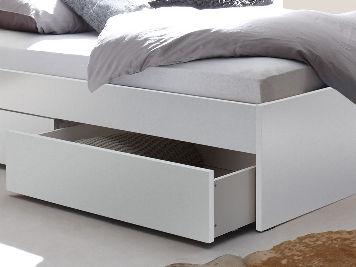 Hasena Pronto Massivholzbett Otello MDF weiß deckend lackiert (10) Kunstleder Express white (323) 140 x 200 cm Standard - Gallery 2 Hasena Pronto Massivholzbett Otello MDF weiß deckend lackiert (10) Kunstleder Express white (323) 140 x 200 cm Standard