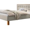Hasena Pronto Polsterbett Noah Wildbuche natur, geölt (87)  Stoff Pepe beige (327) 160 x 200 cm 20 cm