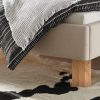 Hasena Pronto Polsterbett Noemi Wildbuche natur geölt (87) Stoff Pepe beige (327) 180 x 200 cm 25 cm