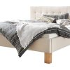 Hasena Pronto Polsterbett Noemi Wildbuche natur geölt (87) Stoff Pepe beige (327) 180 x 200 cm 25 cm