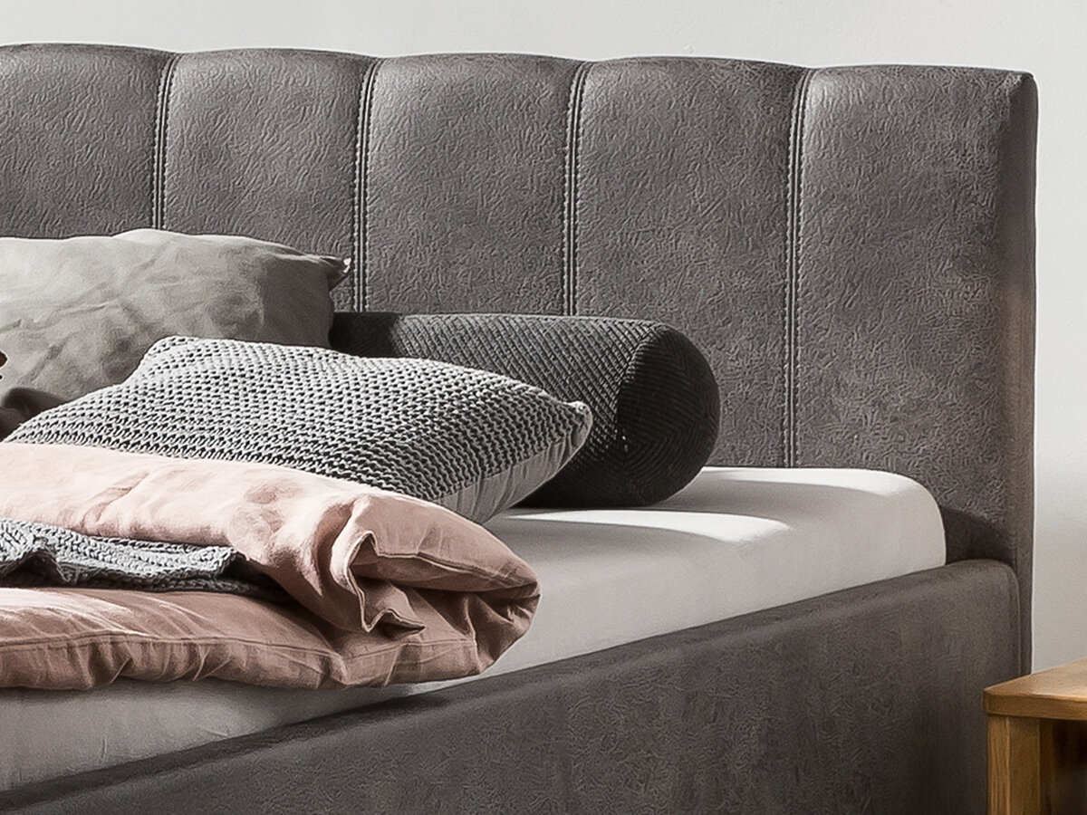 Hasena Pronto Polsterbett Stefano Buffalo shale (720) Anthrazit 180 x 200 cm 25 cm