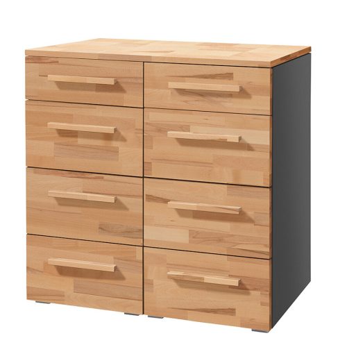 Hasena Selezione Kommode Quatrine anthrazit Kernbuche natur, geölt teilmontiert Hasena Selezione Kommode Quatrine anthrazit Kernbuche natur, geölt teilmontiert