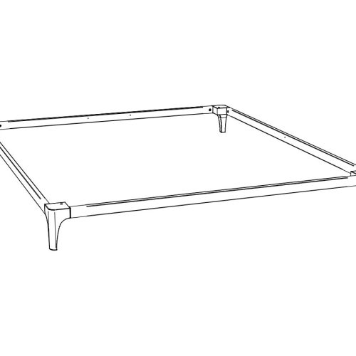 Hasena Silento Untergestell / Breite: 140 cm / Länge: 200 cm / Höhe: 20 cm / Holz: 82-Nussbaum, geölt
