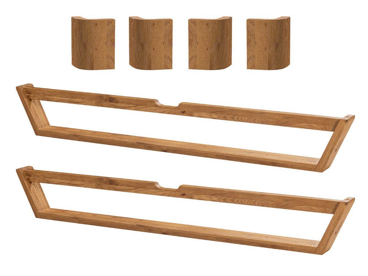 Hasena Skido Füsse / Breite: 140 cm / Höhe: 25 cm / Holz: 93-Wildeiche natur, gebürstet, geölt Hasena Skido Füsse / Breite: 140 cm / Höhe: 25 cm / Holz: 93-Wildeiche natur, gebürstet, geölt