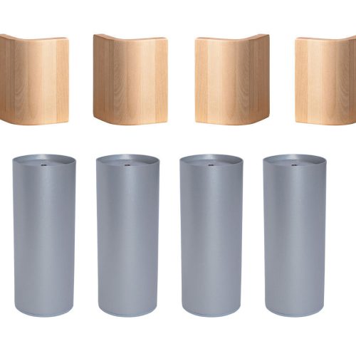 Hasena Syko Bett Füsse / Höhe: 20 cm / Metall: 42-Alu / Holz: 10-Buche weiss deckend, lackiert Hasena Syko Bett Füsse / Höhe: 20 cm / Metall: 42-Alu / Holz: 10-Buche weiss deckend, lackiert