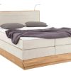 Home affaire Boxspringbett "Cavan" Eiche, inkl. Bettkasten & Topper, verschiedene Härtegrade (auch H4)