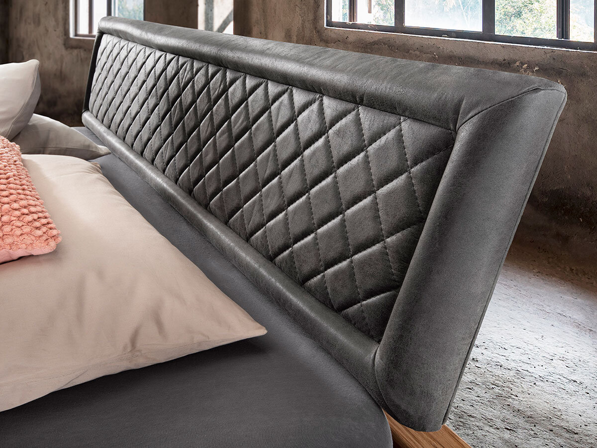 TPT Balkenbett 820 V Wildeiche 140 x 200 cm Anthrazit, gesteppt ohne - Gallery 1 TPT Balkenbett 820 V Wildeiche 140 x 200 cm Anthrazit, gesteppt ohne
