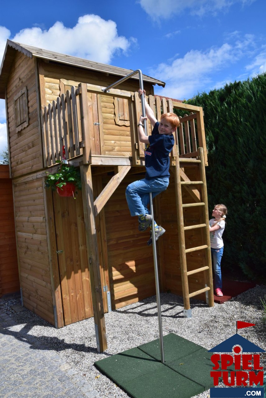 Premium Stelzenhaus Moritz mit Geräteschrank, Kletterwand und Rutsc... - Gallery 4 Premium Stelzenhaus Moritz mit Geräteschrank, Kletterwand und Rutsc...