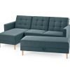 Tchibo - Federkern-Eckschlafsofa »Just Relax« mit Stauraumbank - 222x144x92cm - blaugrau
