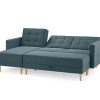 Tchibo - Federkern-Eckschlafsofa »Just Relax« mit Stauraumbank - 222x144x92cm - blaugrau
