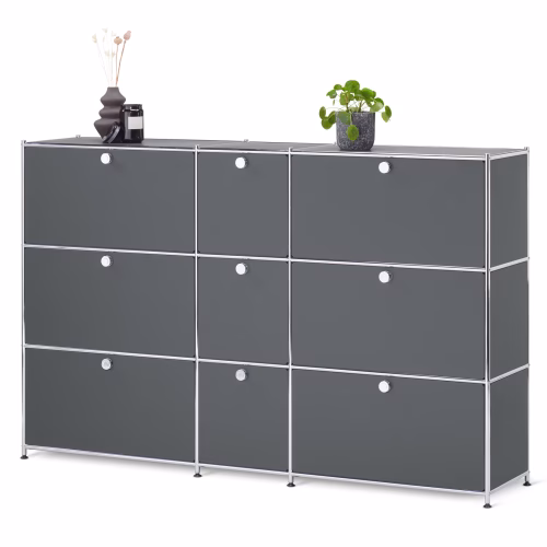 Tchibo - Kommode »Cn3« mit 9 Klappen - 190x40x120,5cm - chrom - Tchibo - Kommode »Cn3« mit 9 Klappen - 190x40x120,5cm - chrom -