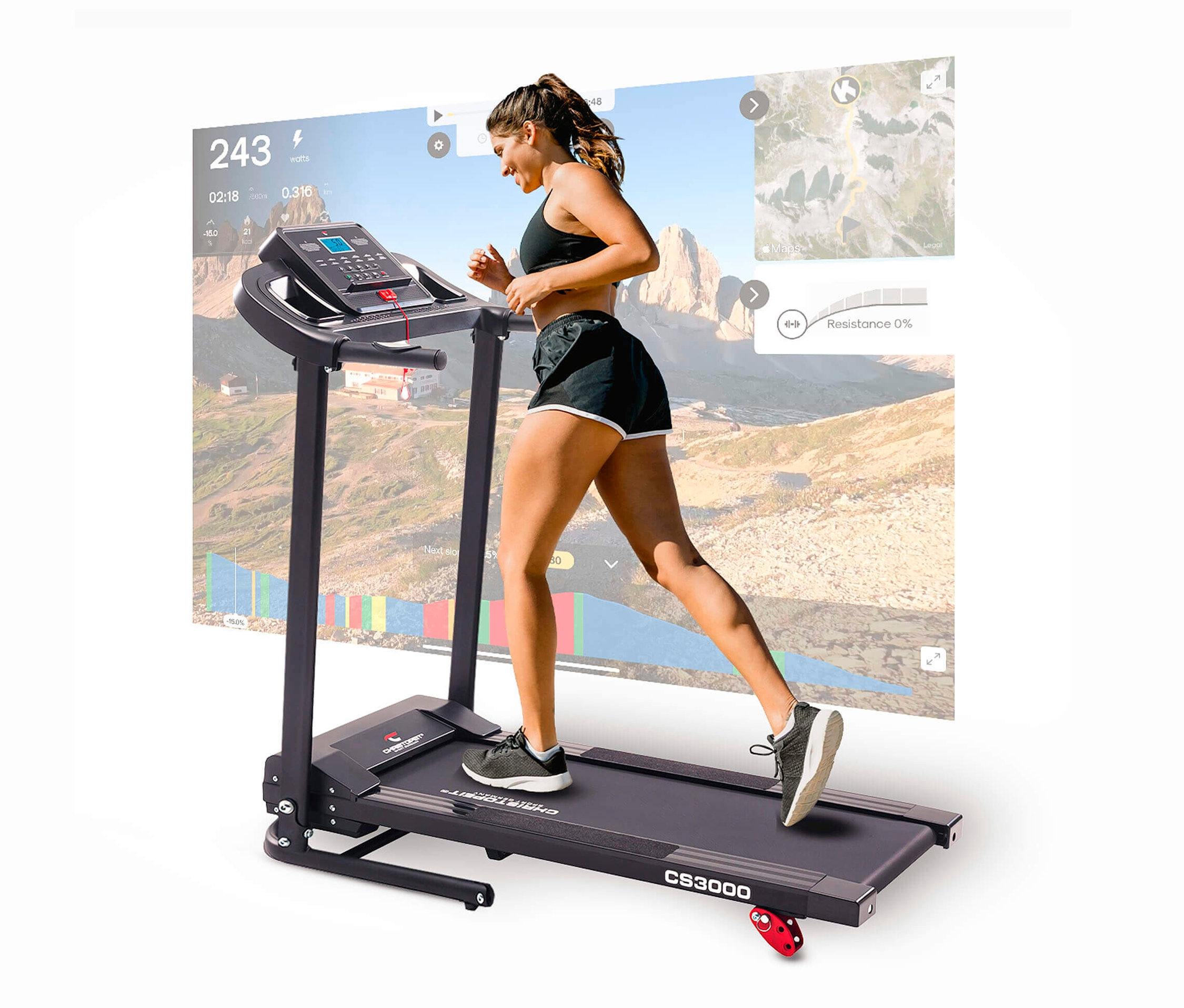 Christopeit Sport Einsteiger Laufband »CS 3000« - schwarz
