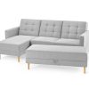 Tchibo - Federkern-Eckschlafsofa »Just Relax« mit Stauraumbank - 222x144x92cm - hellgrau