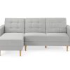 Tchibo - Federkern-Eckschlafsofa »Just Relax« mit Stauraumbank - 222x144x92cm - hellgrau