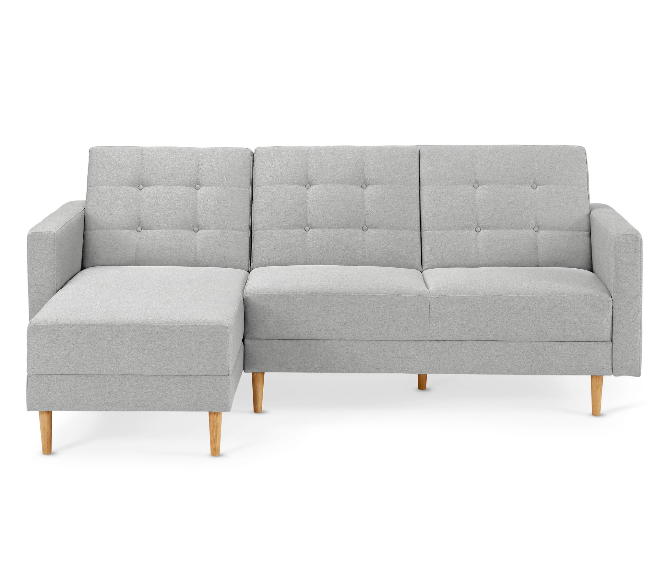 Tchibo - Federkern-Eckschlafsofa »Just Relax« mit Stauraumbank - 222x144x92cm - hellgrau