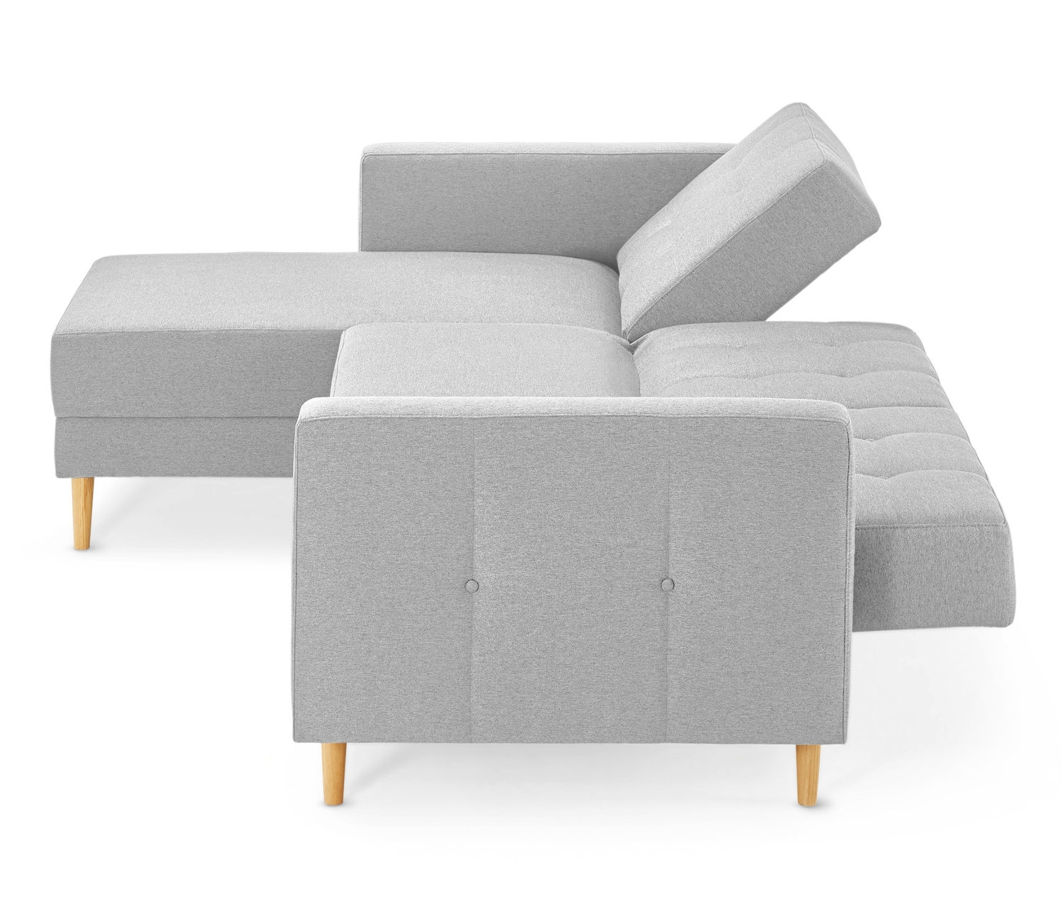 Tchibo - Federkern-Eckschlafsofa »Just Relax« mit Stauraumbank - 222x144x92cm - hellgrau