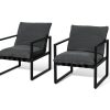 Tchibo - 2 Relax-Sessel mit Creacryl®-Allwetterstoff - 73,5x80x90cm - schwarz