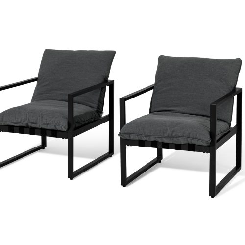 Tchibo - 2 Relax-Sessel mit Creacryl®-Allwetterstoff - 73,5x80x90cm - schwarz - Tchibo - 2 Relax-Sessel mit Creacryl®-Allwetterstoff - 73,5x80x90cm - schwarz
