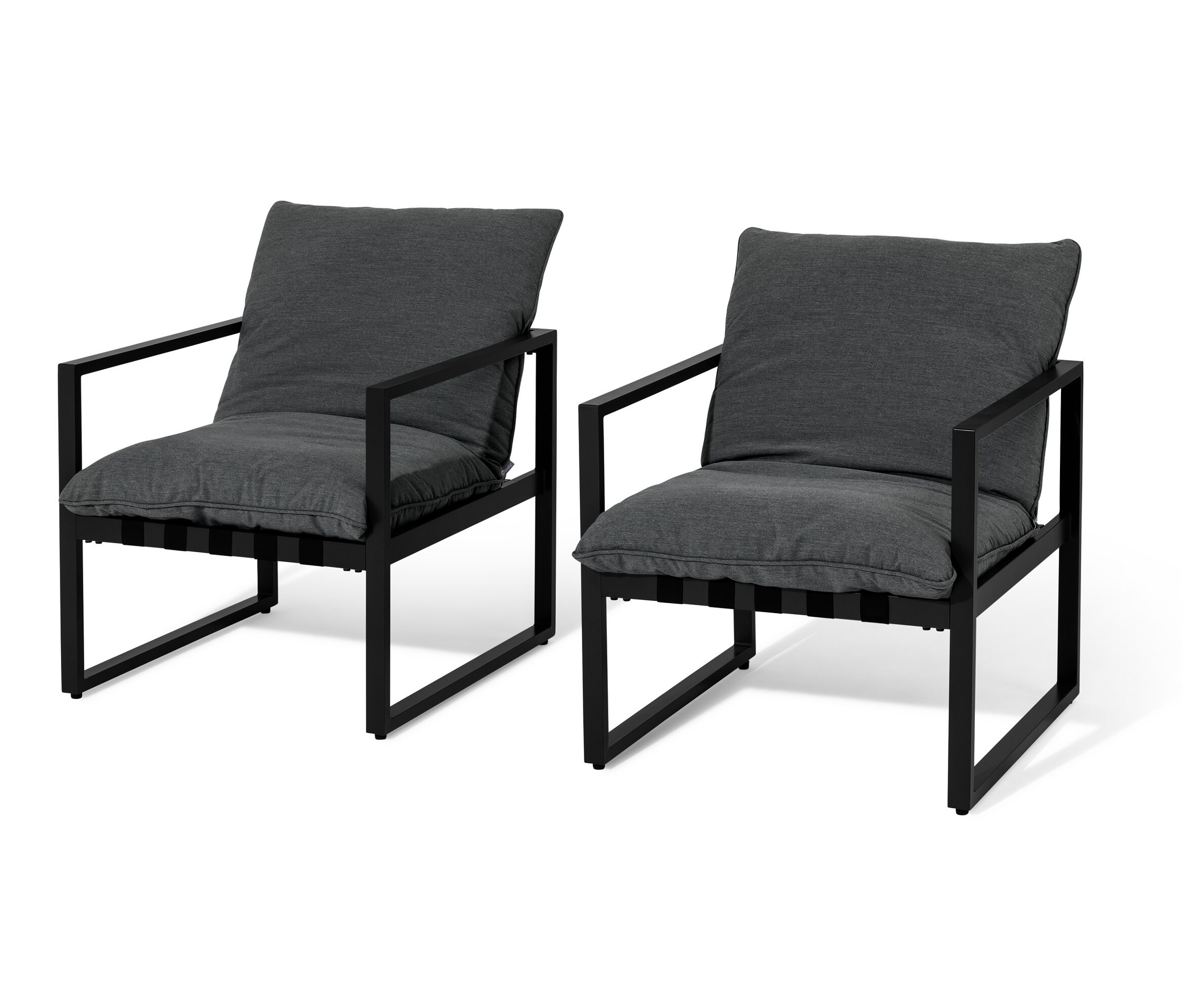 Tchibo - 2 Relax-Sessel mit Creacryl®-Allwetterstoff - 73,5x80x90cm - schwarz