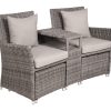 Tchibo - Relaxsessel »Calgary« mit 2 Hockern - 155x70x90cm - hellbraun