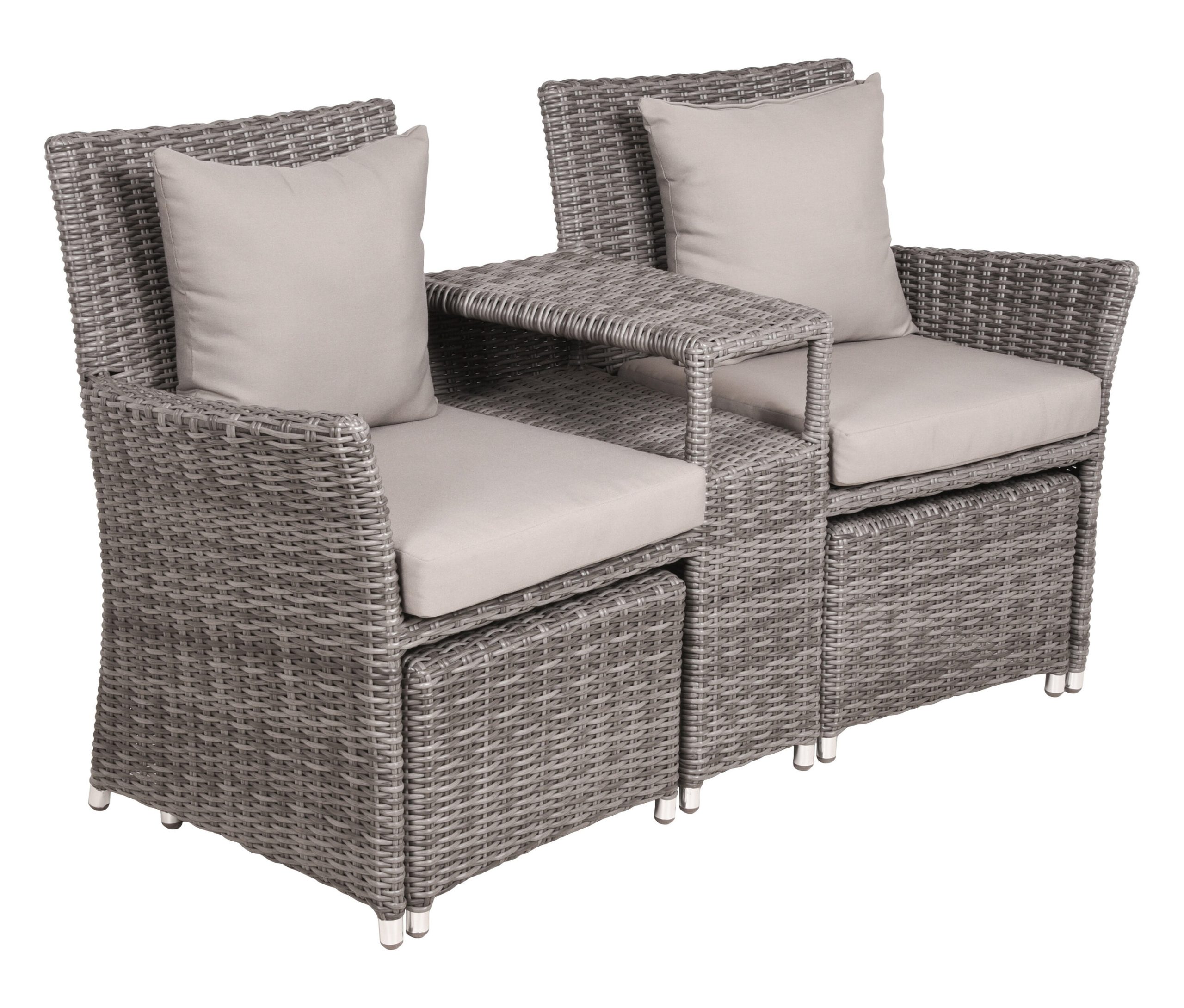 Tchibo - Relaxsessel »Calgary« mit 2 Hockern - 155x70x90cm - hellbraun
