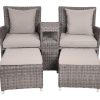 Tchibo - Relaxsessel »Calgary« mit 2 Hockern - 155x70x90cm - hellbraun