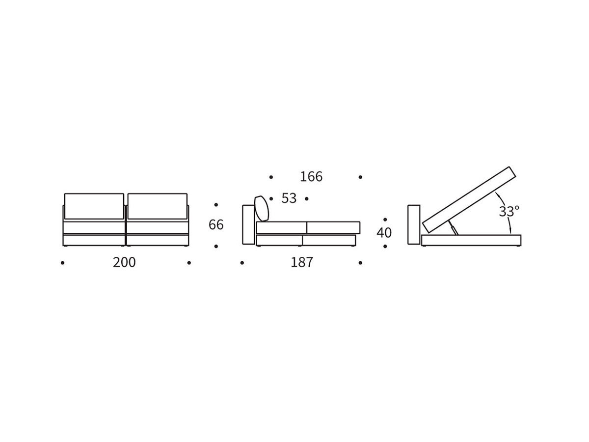 Innovation Akello Lounger 470 Yuveno Natural Lounger auf linker Seite