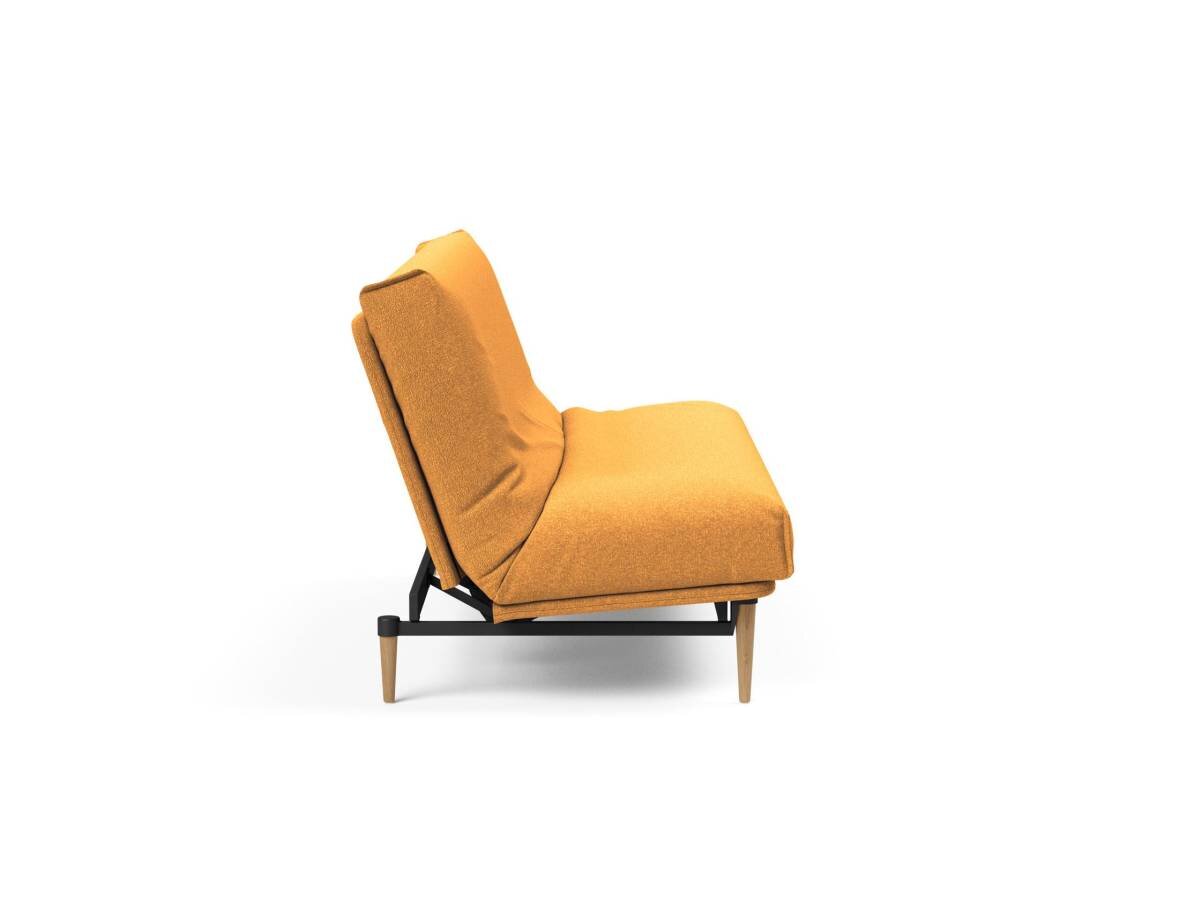 Innovation Colpus Klappsofa 140 x 200 cm | Classic 536 Boucle Ochre helle Eiche Nordic