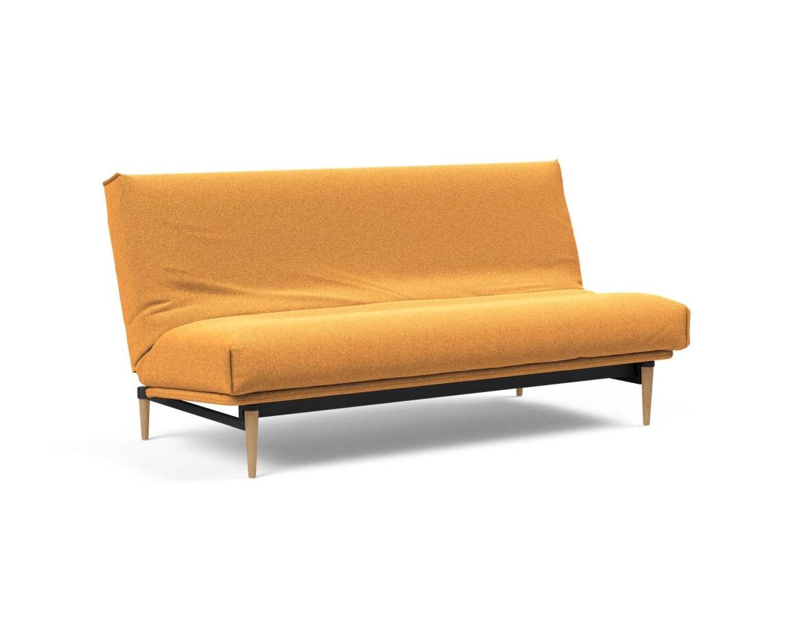 Innovation Colpus Klappsofa 140 x 200 cm | Latex 536 Boucle Ochre helle Eiche Nordic