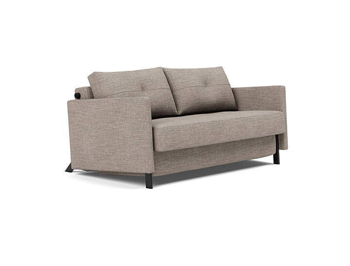 Innovation Cubed 02 140 Klappsofa mit Armlehnen 472 Yuveno Warm Grey
