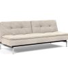 Innovation Dublexo Klappsofa 594 Corduroy Ivory Chrom / Mattschwarz