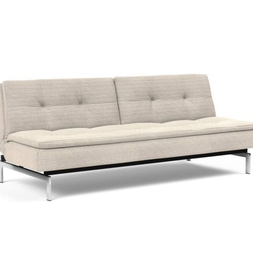 Innovation Dublexo Klappsofa 594 Corduroy Ivory Chrom / Mattschwarz Innovation Dublexo Klappsofa 594 Corduroy Ivory Chrom / Mattschwarz