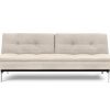 Innovation Dublexo Klappsofa 594 Corduroy Ivory Chrom / Mattschwarz