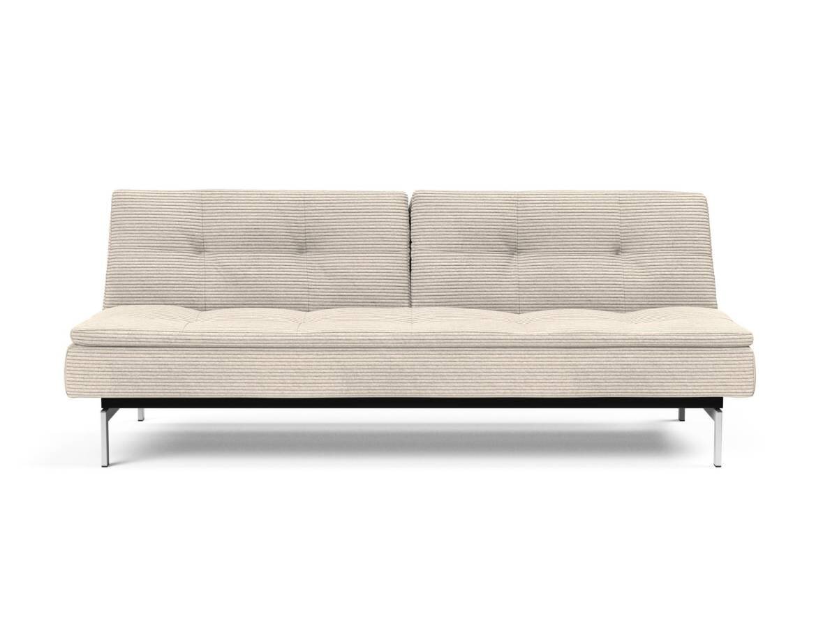 Innovation Dublexo Klappsofa 594 Corduroy Ivory Chrom / Mattschwarz