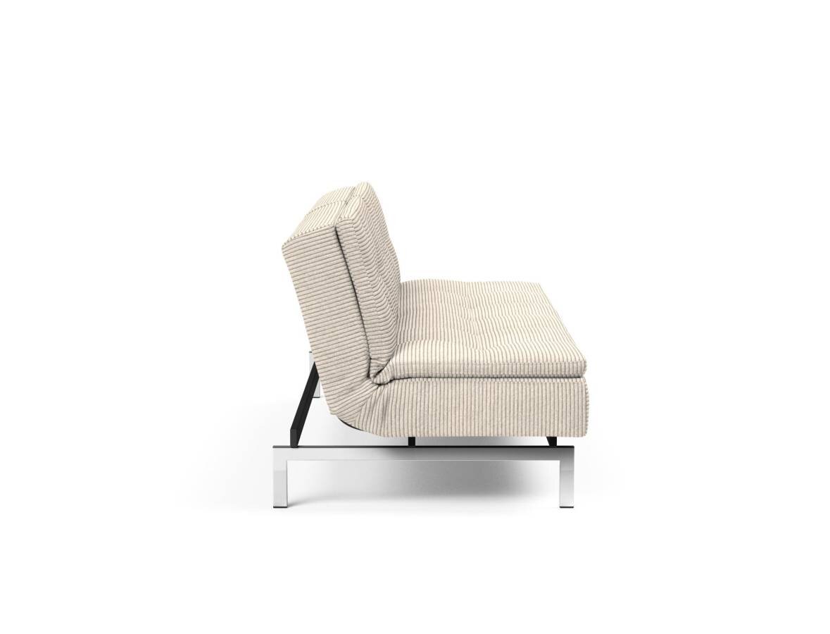 Innovation Dublexo Klappsofa 594 Corduroy Ivory Chrom / Mattschwarz
