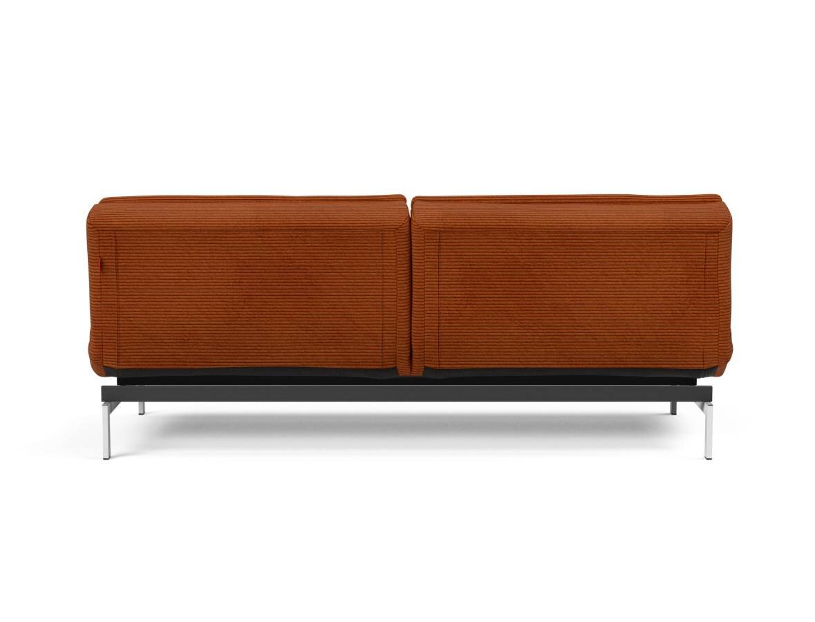 Innovation Dublexo Klappsofa 595 Curduroy Burnt Orange Chrom / Mattschwarz