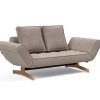 Innovation Ghia Klappsofa 318 Cordufine, Beige Ghia Beine Eiche / matt schwarz