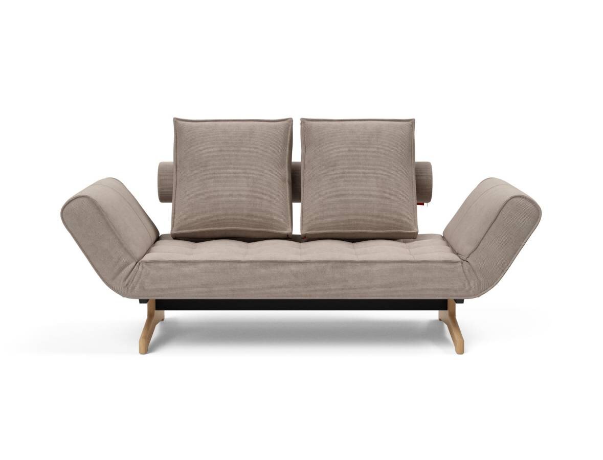 Innovation Ghia Klappsofa 318 Cordufine, Beige Ghia Beine Eiche / matt schwarz