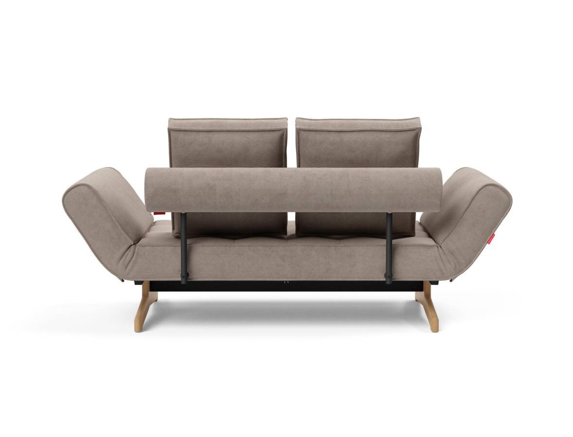 Innovation Ghia Klappsofa 318 Cordufine, Beige Ghia Beine Eiche / matt schwarz