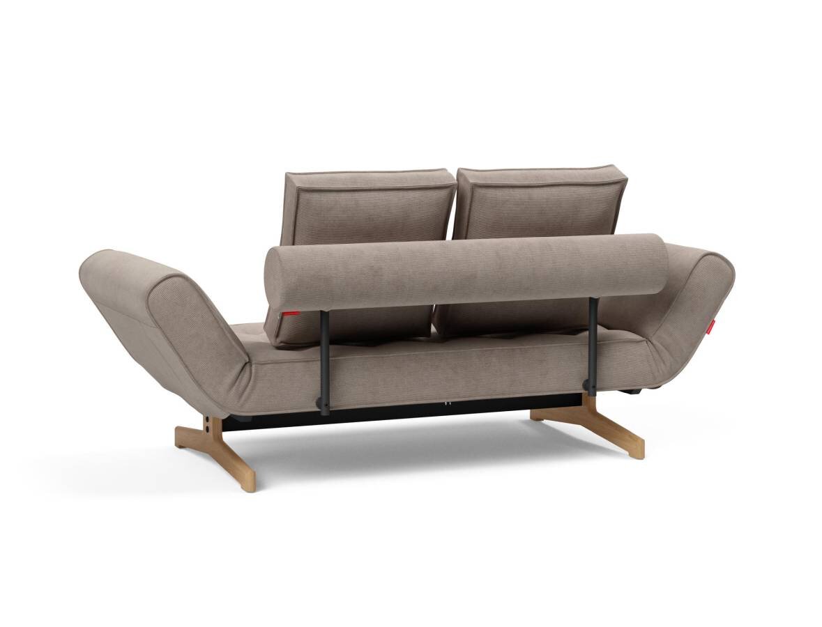 Innovation Ghia Klappsofa 318 Cordufine, Beige Ghia Beine Eiche / matt schwarz