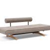 Innovation Ghia Klappsofa 318 Cordufine, Beige Ghia Beine Eiche / matt schwarz