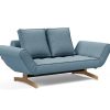 Innovation Ghia Klappsofa 525 Mixed Dance Light Blue Ghia Beine Eiche / matt schwarz