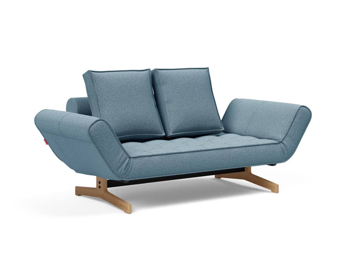 Innovation Ghia Klappsofa 525 Mixed Dance Light Blue Ghia Beine Eiche / matt schwarz