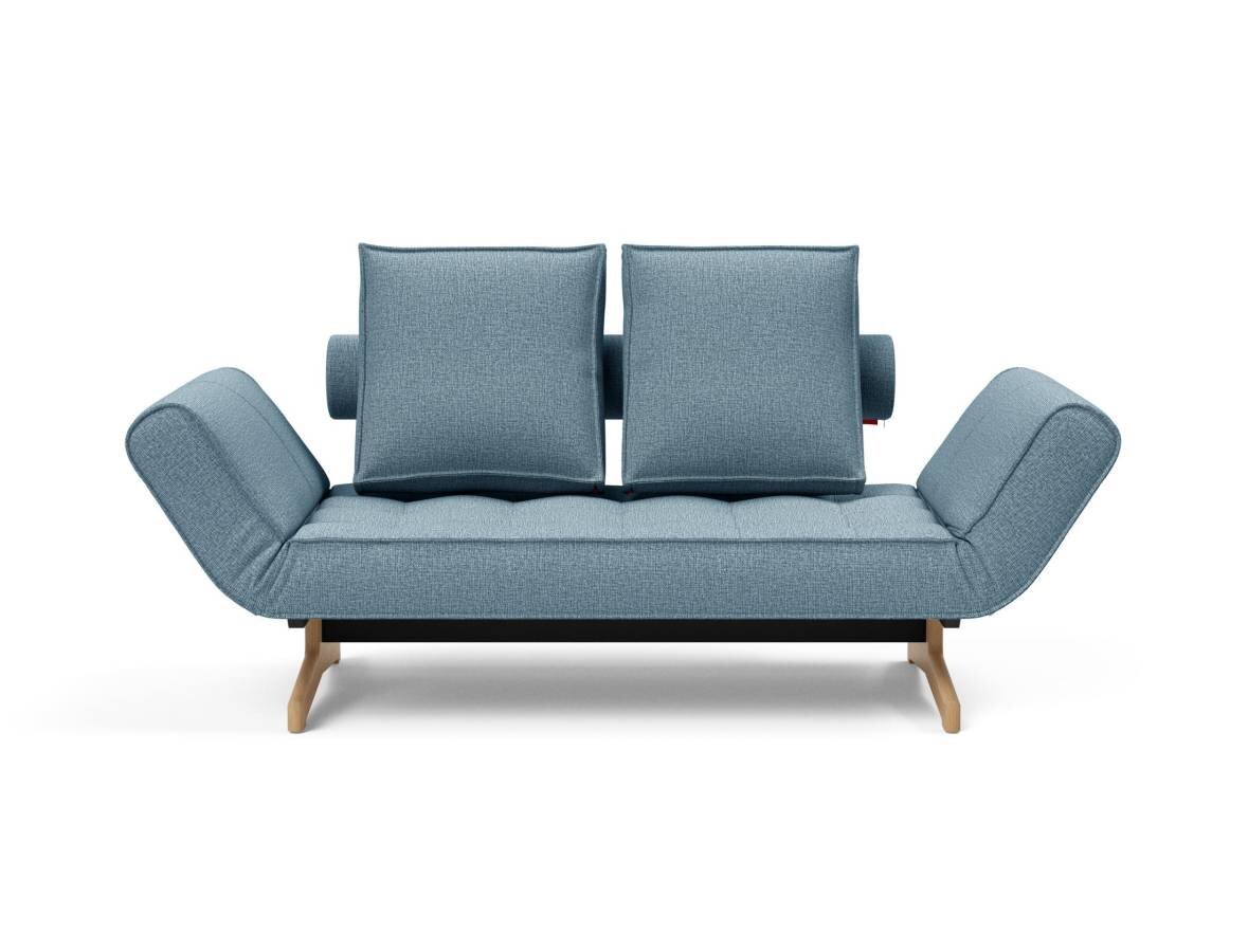 Innovation Ghia Klappsofa 525 Mixed Dance Light Blue Ghia Beine Eiche / matt schwarz