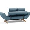 Innovation Ghia Klappsofa 525 Mixed Dance Light Blue Ghia Beine Eiche / matt schwarz