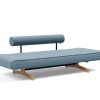 Innovation Ghia Klappsofa 525 Mixed Dance Light Blue Ghia Beine Eiche / matt schwarz